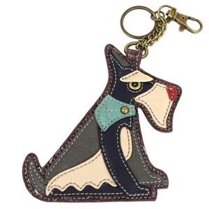 Chala Handbags Scottie Dog Key Fob / Coin Purse NWT